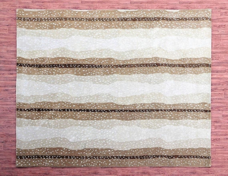 Handmade 100% Wool Antelope Print Rug