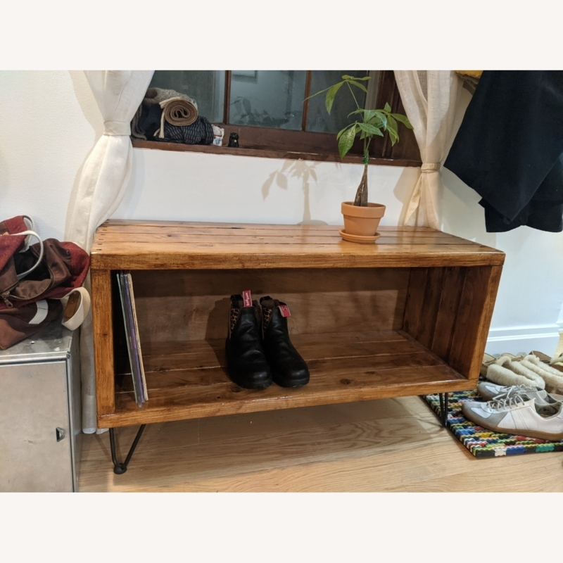 Handmade Solid Wood Record Player Media Console