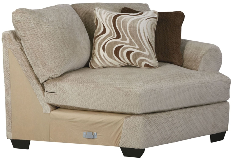 Hazes Fleece Left Arm Facing Cuddler Sofa Sectional