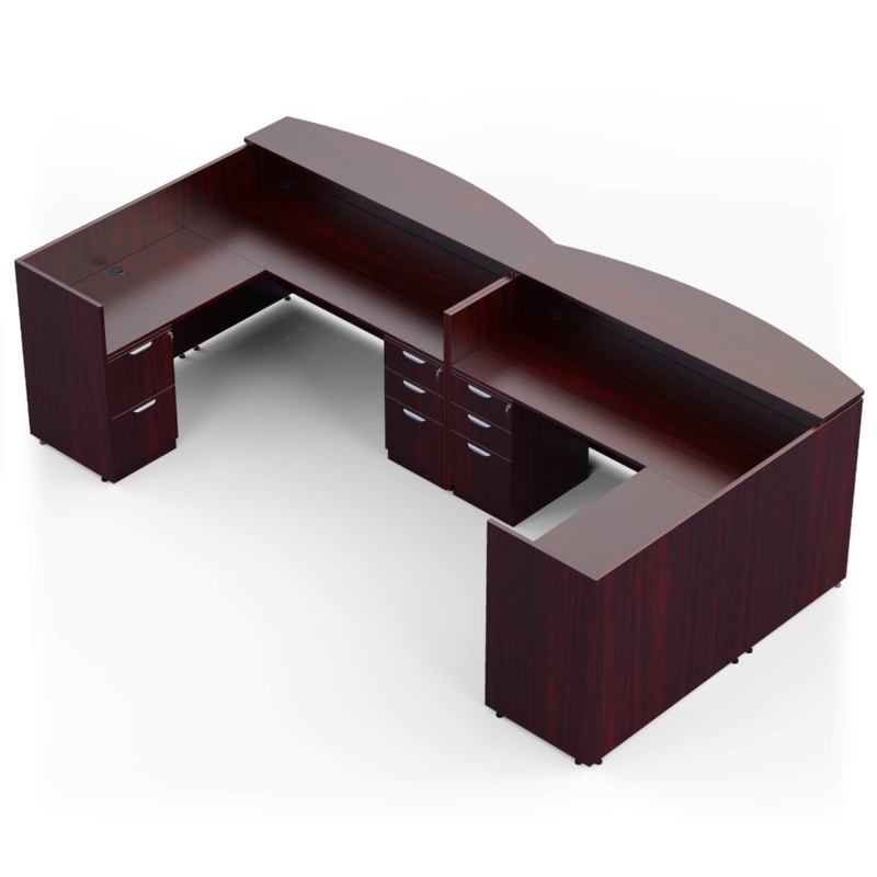 High Quality U Shaped Reception Desk 2 Person Front Desk Design