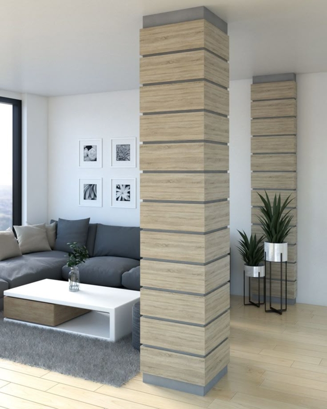 How To Decorate Columns In Living Room - Leadersrooms