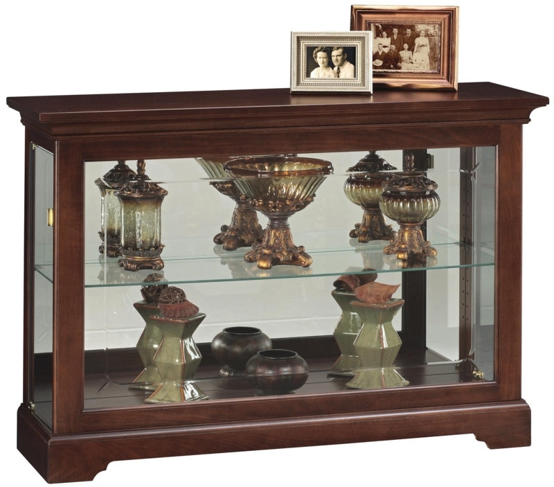 Howard Miller Cabinets Short Curio Cabinet with 1 Glass Shelf | Wayside ...