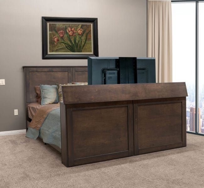 Hudson TV Bed Frame - Real Wood TV Bed - Wildwood TV Lift Furniture in ...