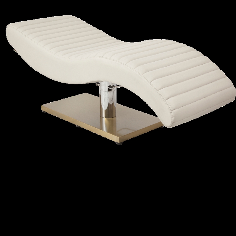 Ivory Gold Hourglass Lash Bed with Adjustable Height