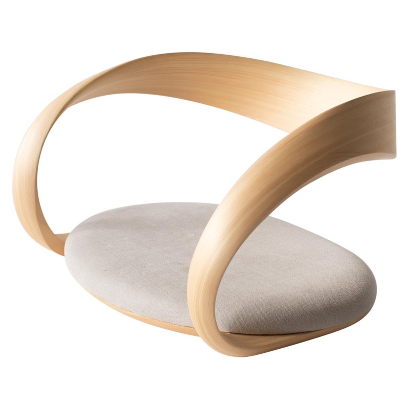 Japanese Modern Style Bentwood Legless Floor Chair