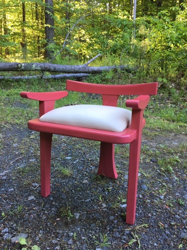 Japanese Torii Series Side Chair with Cushioned Seat