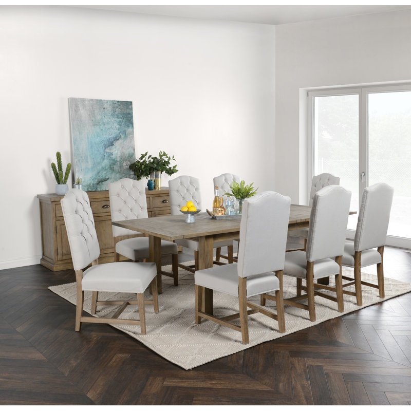 Joss & Main Egremt Driftwood Extendable Solid Wood Dining Table ...