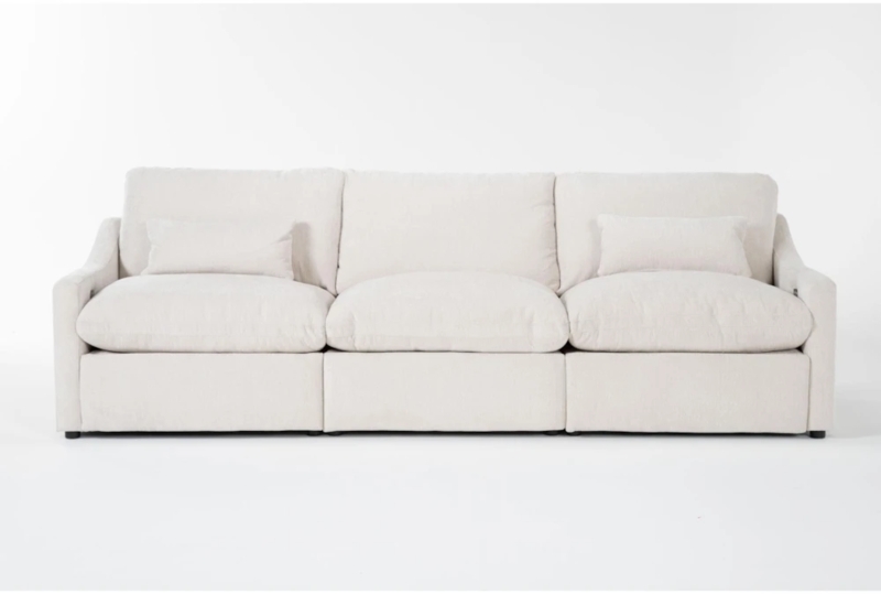 Kennedy Cream 3-Piece Power Reclining Modular Sofa