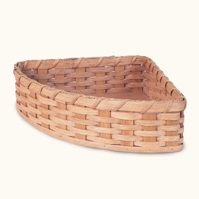 Large Amish Wicker Corner Basket for Storage