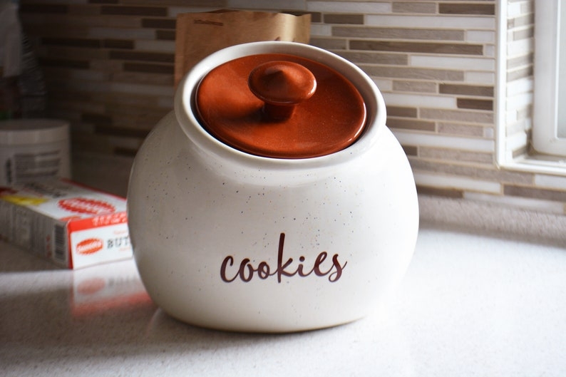 Large Ceramic Personalized Cookie Jar with Lid