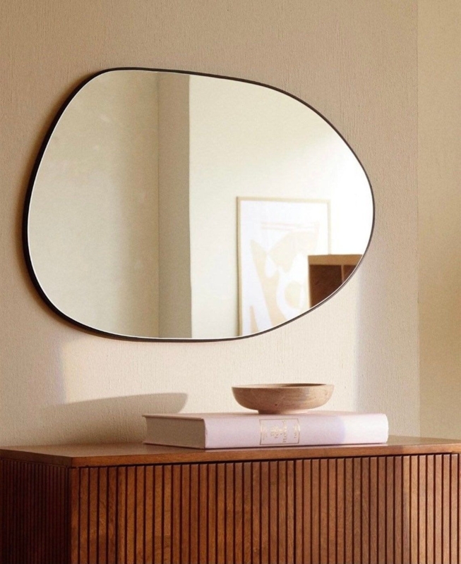 Large Organic Shaped Asymmetrical Wall Mirror