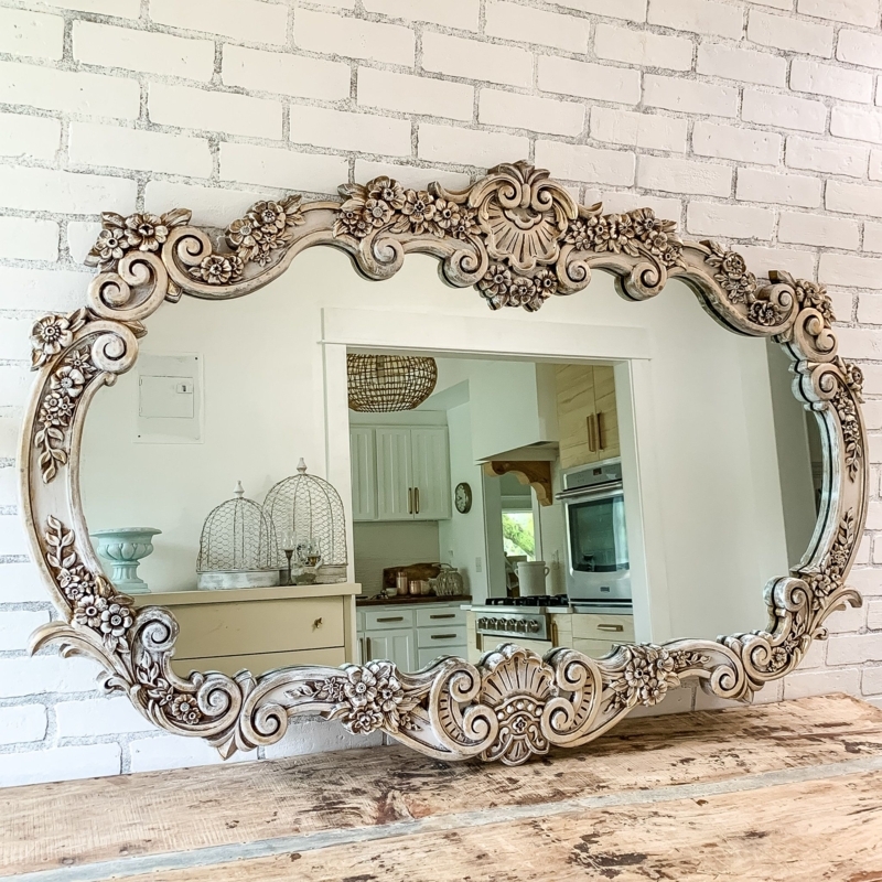 Large Ornate Gold French Country Wall Mirror