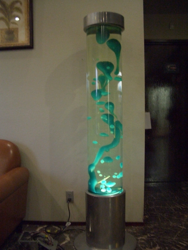 Large Vertical Green Lava Lamp Decor