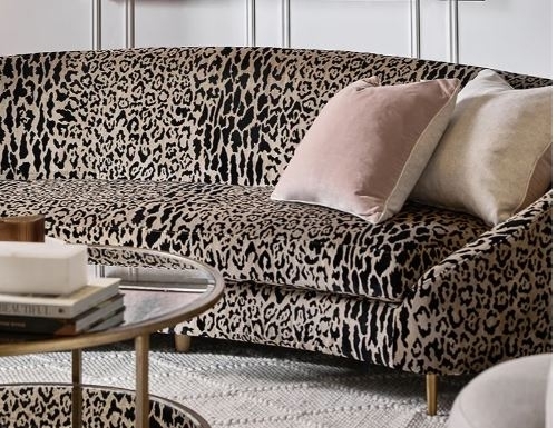 Leopard Print Curved Sofa - StellaJane Interiors