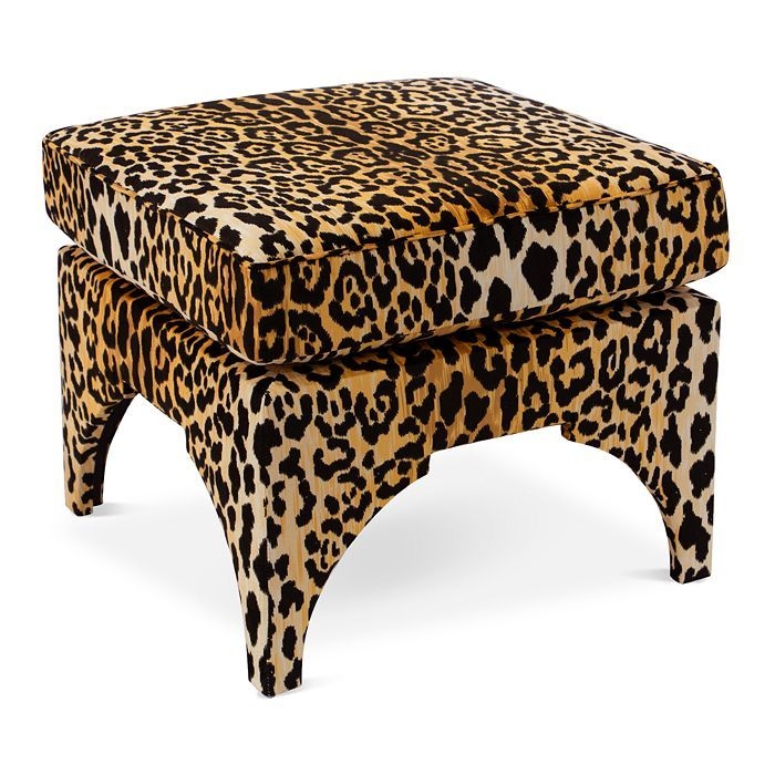 Leopard Print Dorset Ottoman by Sparrow & Wren
