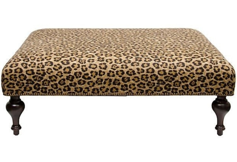 Leopard Print Ottomans