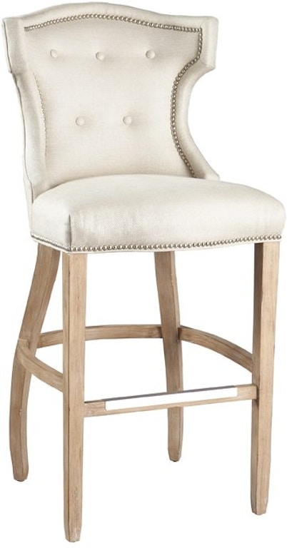Lillian August Elegant Upholstered Quinn Bar Stool