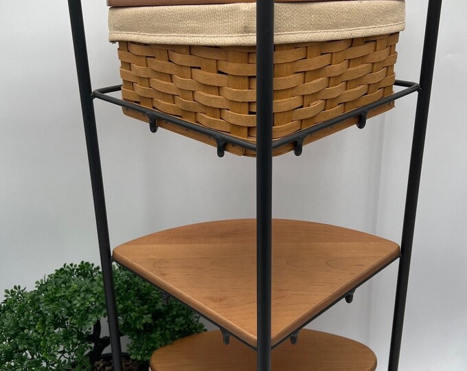Longaberger Wrought Iron 4 Tier Large Corner Basket Stand. With 2 Large ...