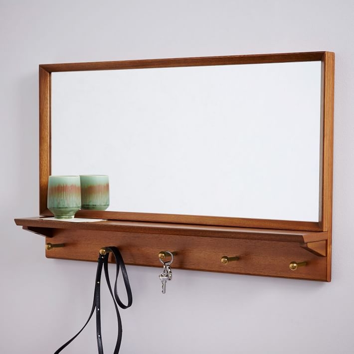 Mid-Century Entryway Mirror - Pecan | Entryway mirror, Mid century ...