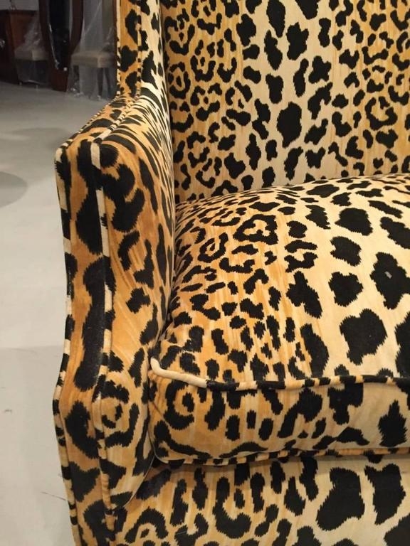 Mid-Century Leopard Print Sofa with Bold Pattern