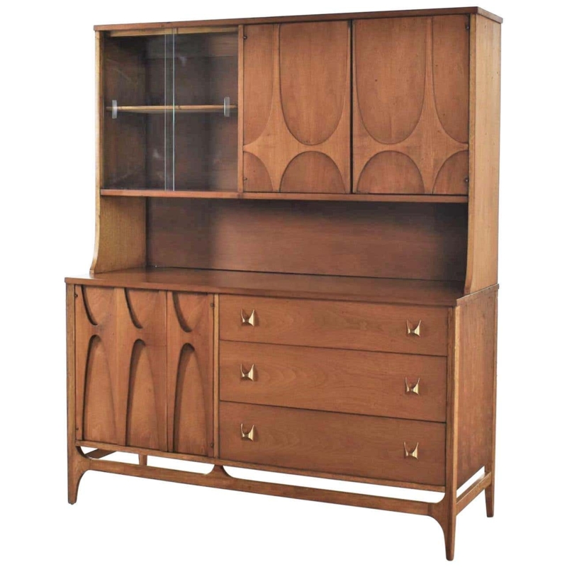 Mid-Century Modern Broyhill Brasilia Wood Buffet Hutch