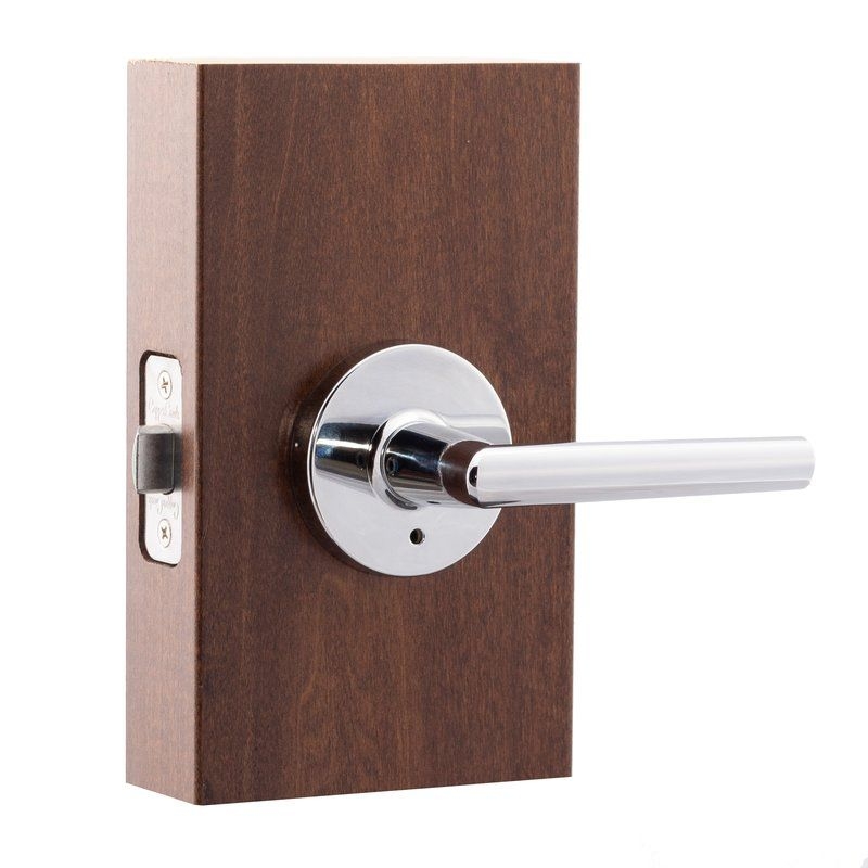 Mid Century Modern Chrome Door Lever for Privacy