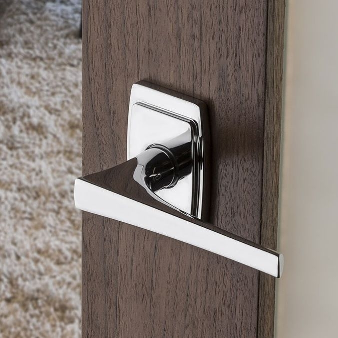 Mid-Century Modern Chrome Door Lever Handle