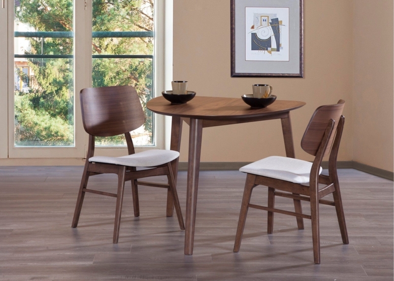 Mid Century Modern Compact Triangular Dining Set