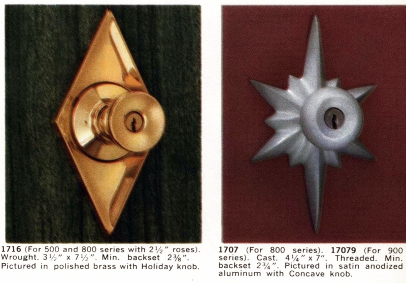 Mid-century modern door hardware from the 1950s & 1960s - plus other ...