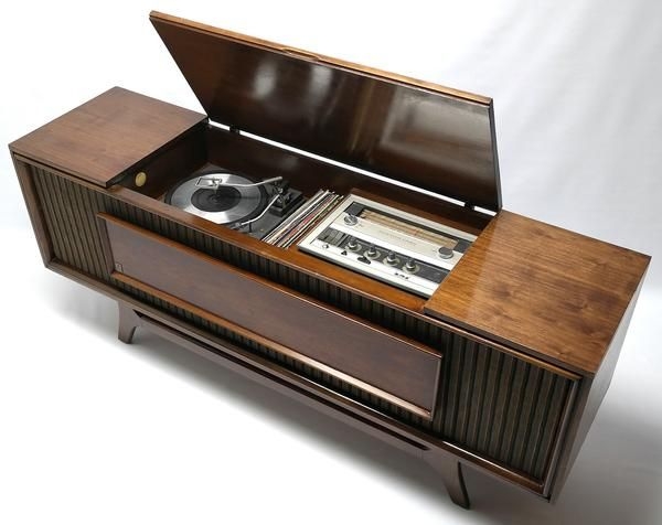 Mid Century Modern GE Vintage Stereo Console - Record... | Estante de ...