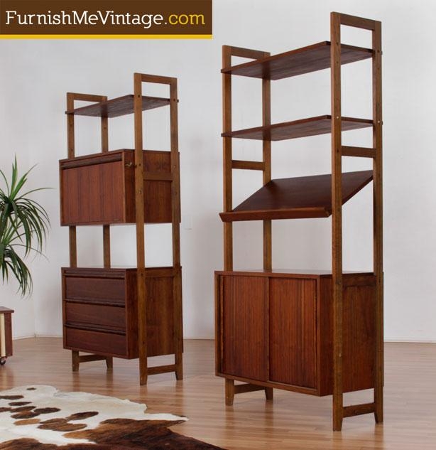 Mid Century Modern Modular Wooden Shelving Units