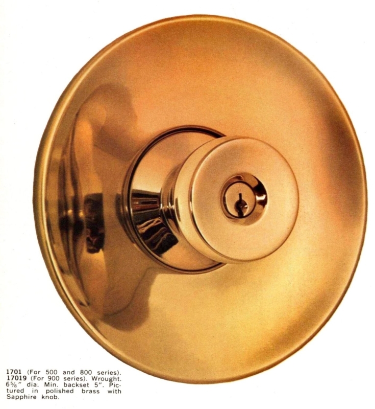 Mid-Century Modern Polished Brass Door Knob