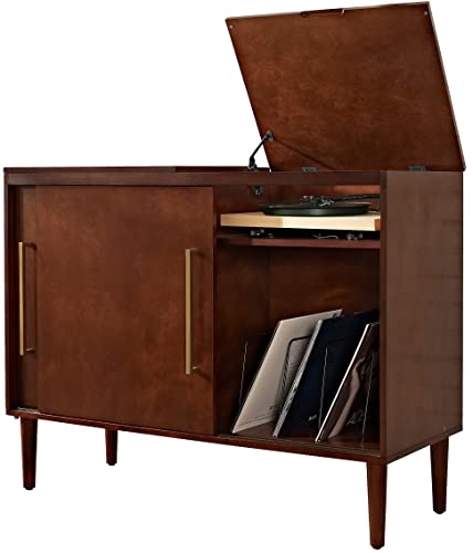 Mid-Century Modern Record Player Media Console
