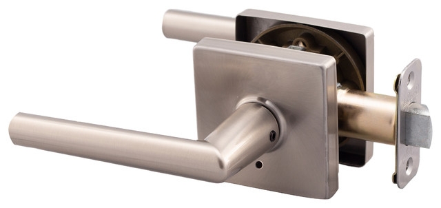 Mid Century Modern Satin Nickel Door Lever