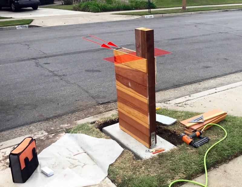 Mid Century Modern Wood Mailbox Design