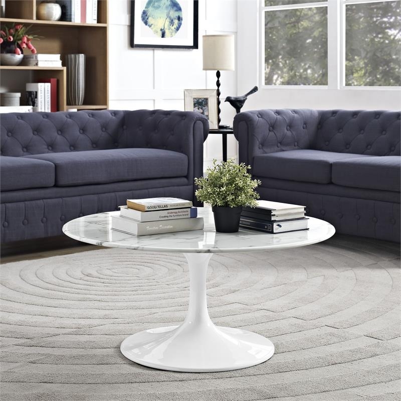 Mid Century Saarinen Inspired Round Coffee Table