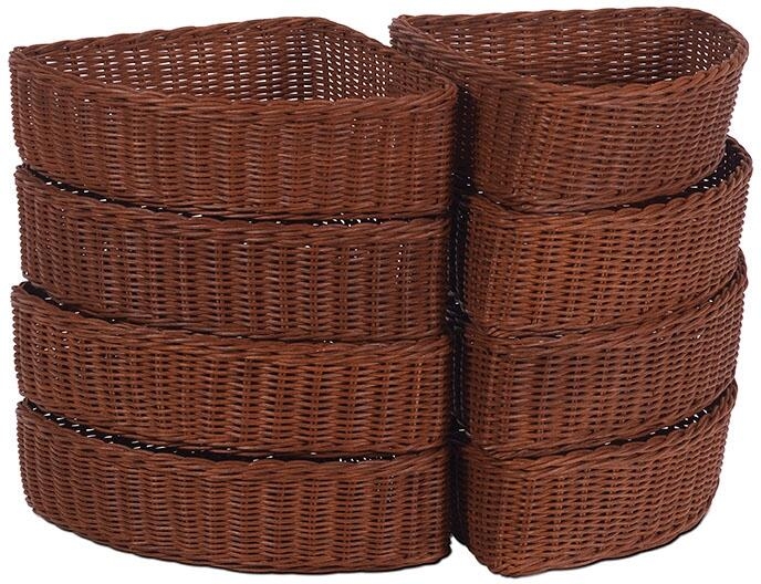 Millhouse Set of 8 Wicker Corner Storage Baskets