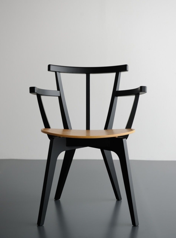 Minimalist Contemporary Japanese Wooden Armchair