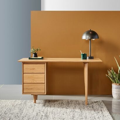 Minimalist Scandinavian Solid Timber Oak Desk