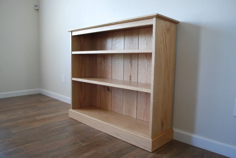 Minimalist White Oak Wood Bookcase for Kids