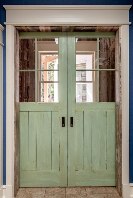Mint Green Farmhouse Interior Double Doors
