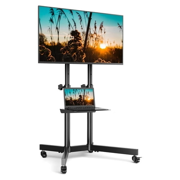 Mobile Outdoor TV Stand with Adjustable Wheels