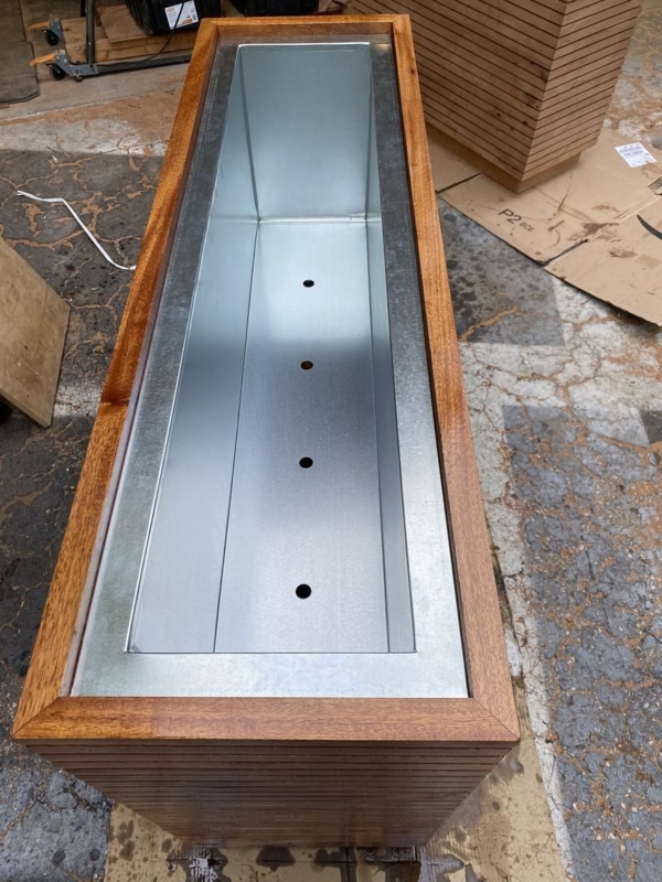 Modern 36 Inch Tall Slatted Planter Boxes Concealed Caster | Etsy ...