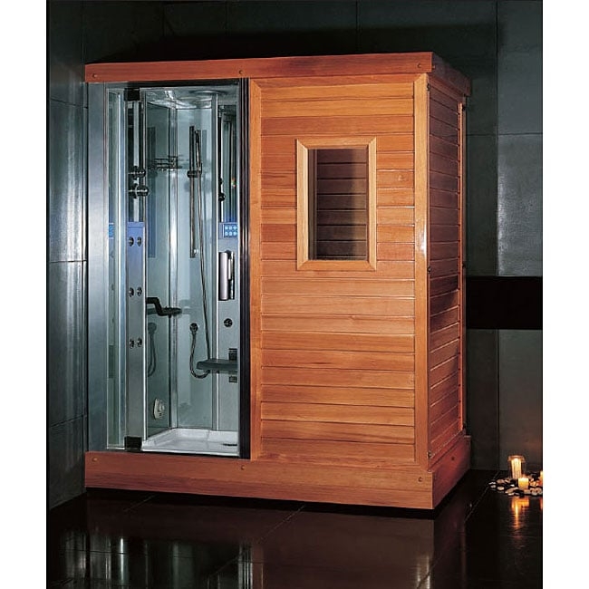 Modern Ariel Platinum Steam Shower and Sauna Combo