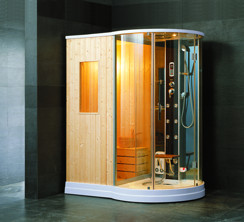 Modern Bathroom Sauna and Shower Combo Unit