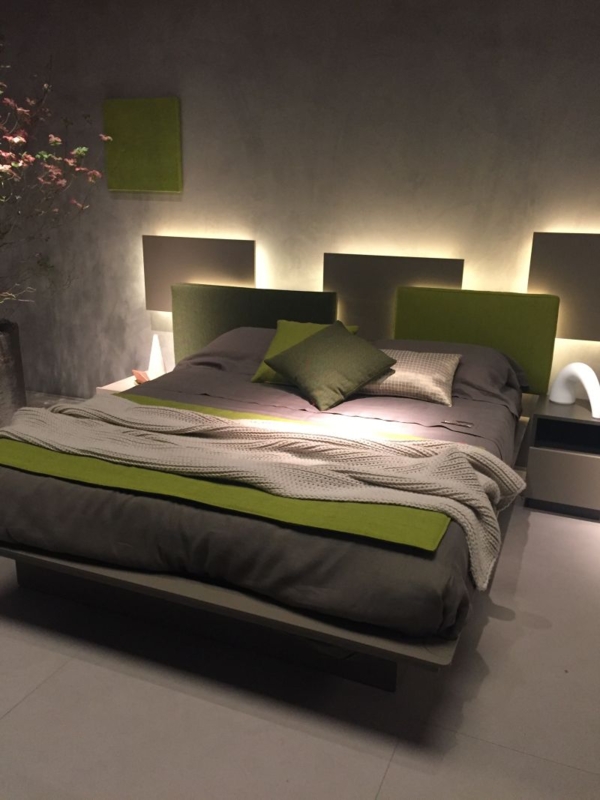 Modern Bed Frame with LED Headboard Lighting