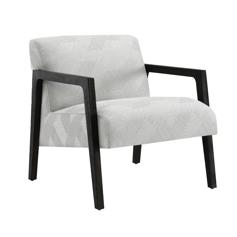 Modern Black and White Geometric Accent Chair