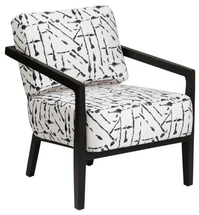 Modern Black and White Patterned Accent Chair