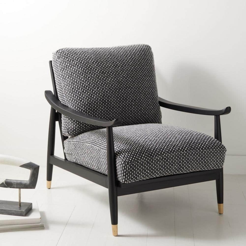 Modern Black and White SAFAVIEH Kiara Accent Chair