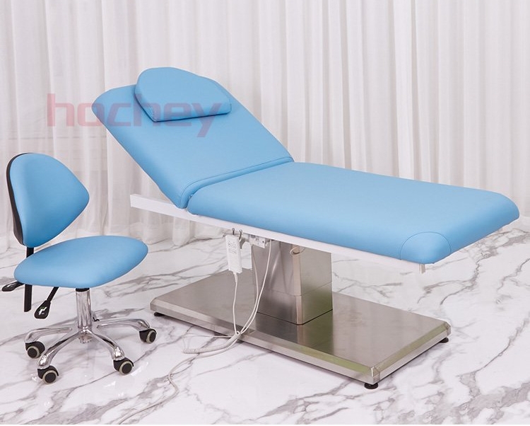 Modern Blue Esthetician Salon Bed and Chair Set